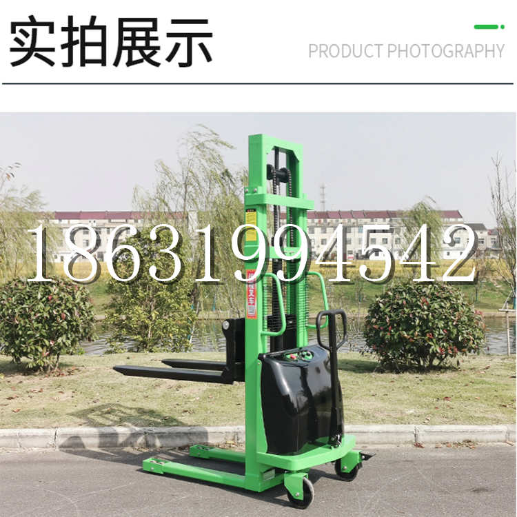 商城县电动叉车堆高车液压铲车电瓶1吨2吨站驾步行式小型全自动叉车